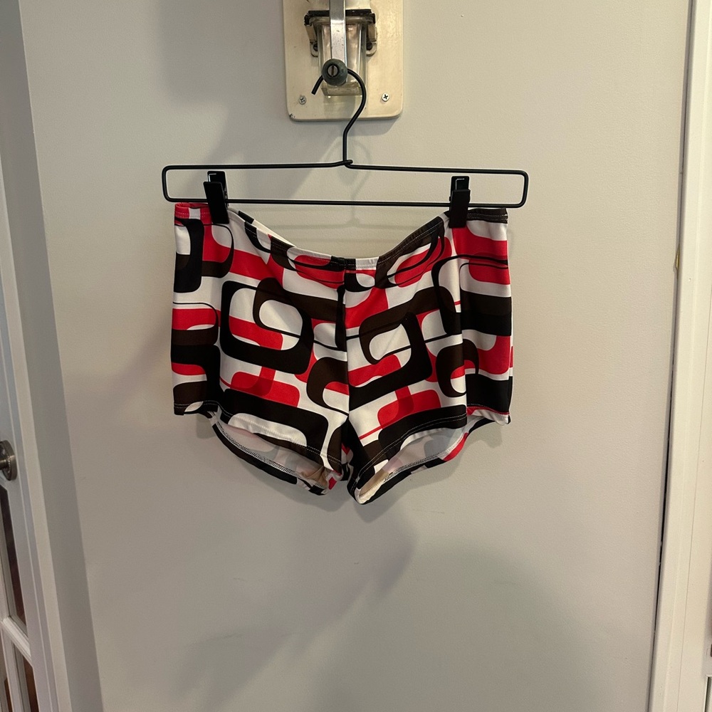 Vintage Geometric Patterned Swim Shorts